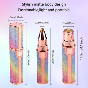 2-in-1 Rechargeable Women’s Face Hair Remover &Mini Painless Lipstick-Style Razor